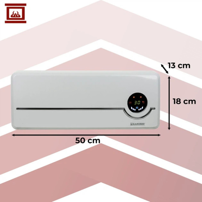 Теплова повітряна завіса Kaminer AIRO 2000 Вт LED дисплей WiFi + Пульт ДУ Білий (26389)