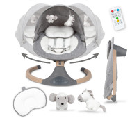 Шезлонг-качели 2в1 Kidwell LUXI Dark Melange/Wooden