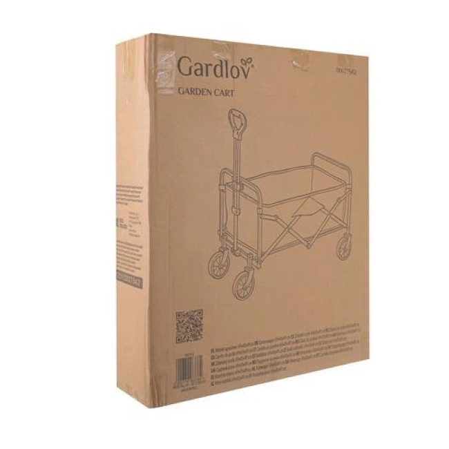 Садова тележка складна 90Л 100 кг 69х45х49 см Gardlov 27542/n