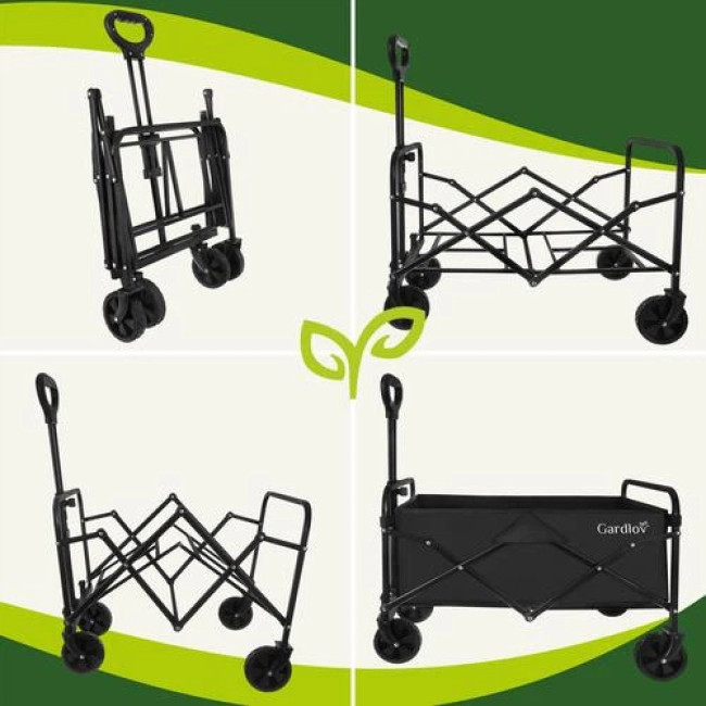 Садова тележка складна 90Л 100 кг 69х45х49 см Gardlov 27542/n
