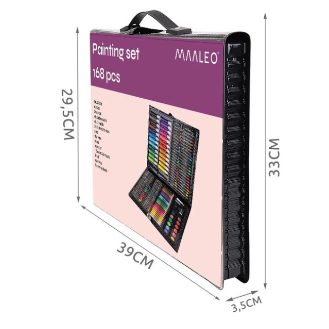 Художественный набор для рисования и творчества Maaleo 168 предметов в чемодане 39 x 3.5 x 33 см (9176)