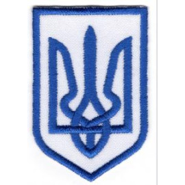 Шеврон SteelCats Тризуб (60на40) синій тк.біла (1174-L)