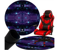 Защитный коврик под игровое кресло Dunmoon круглый 4 мм 120 x 120 см водонепроницаемый, износостойкий полиэстер (25956)