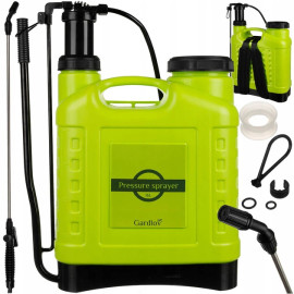 Опрыскиватель садовый помповый ранцевый Gardlov 16 л большой радиус, штанга + шланг 170 см (25569)