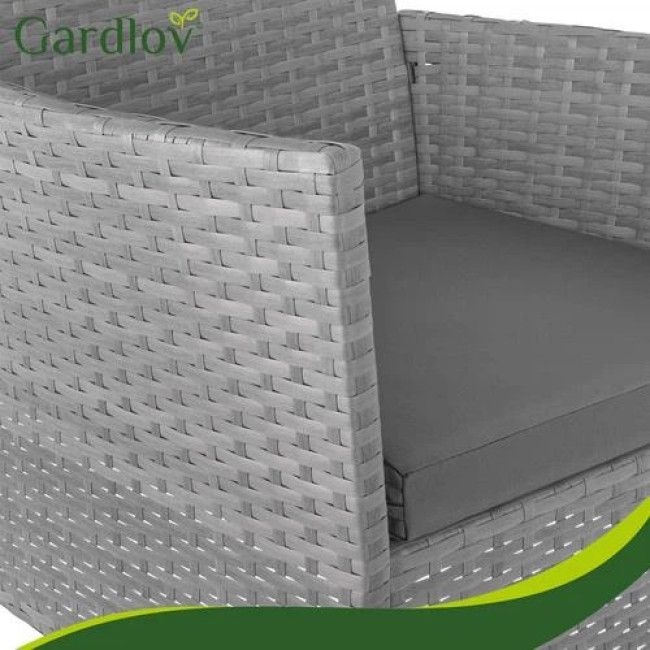 Садові меблі з ротангу сірі Gardlov 26907