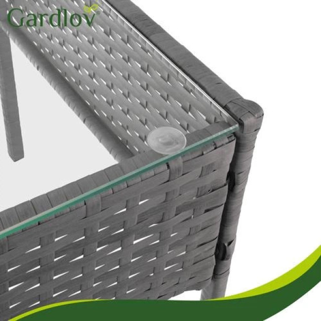 Садові меблі з ротангу сірі Gardlov 26907