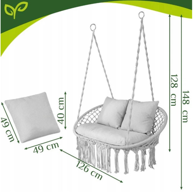 Двомісне підвісне крісло 