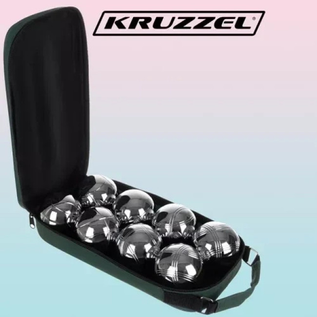 Игра петанк бочче 8 шаров Kruzzel 22915 металлические шары в чехле