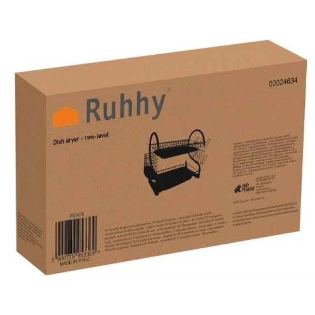 Двухуровневая сушилка для посуды 37x53x25 см Ruhhy 24634