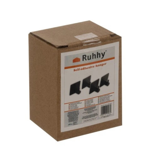 Вешалка самоклеящаяся крючок из нержавеющей стали 4шт Ruhhy 25037