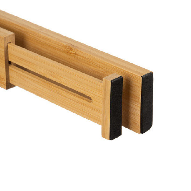 Органайзер для ящиков регулируемый Ruhhy 25633, бамбуковый разделитель, 4 шт