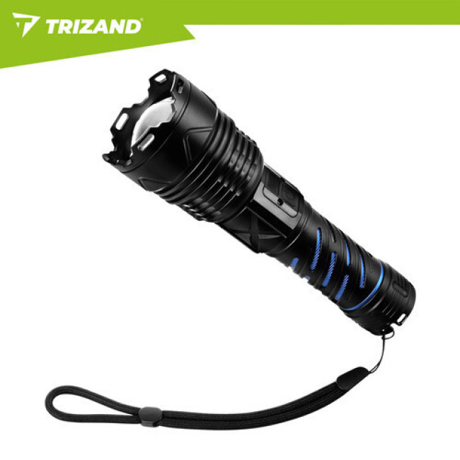 Фонарь м 1500 lm, аккумулятор 5000 mAh, USB-C, зум, водостойкий, с функцией Power Bank. Trizand 26949