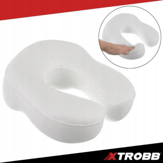 Дорожня подушка для шиї Xtrobb 26087 - піна з ефектом пам'яті, 3D, набір 4-в-1