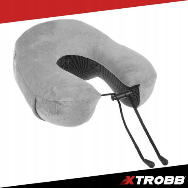 Дорожня подушка для шиї Xtrobb 26087 - піна з ефектом пам'яті, 3D, набір 4-в-1