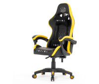 Крісло для геймерів та сучасних офісів Infini Five Black/Yellow (34538)