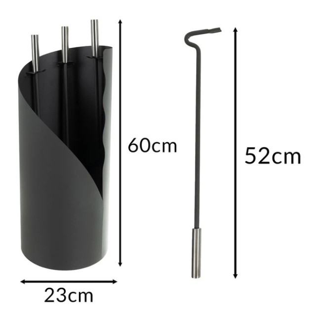 Каминный набор в стиле лофт Kaminer 23 х 60 см (25970)