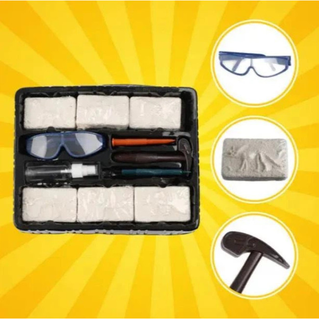 Детский игровой набор для раскопок динозавров 6 в 1 Kruzzel 26422