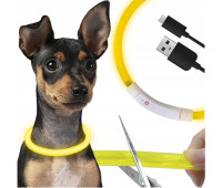 Ошейник для собак светодиодный Purlov аккумуляторный Желтый (24200)