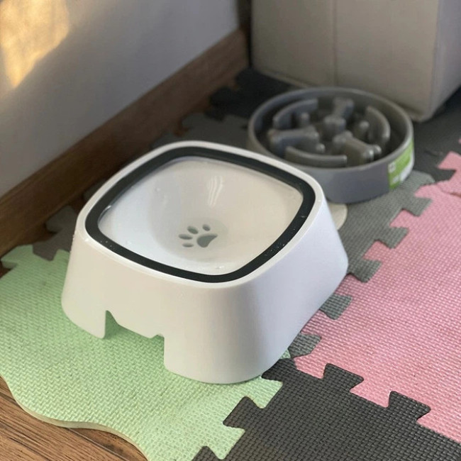 Миска для воды непроливайка для кошек и собак Purlov 1500 мл + туристическая складная миска 350 мл (24342)