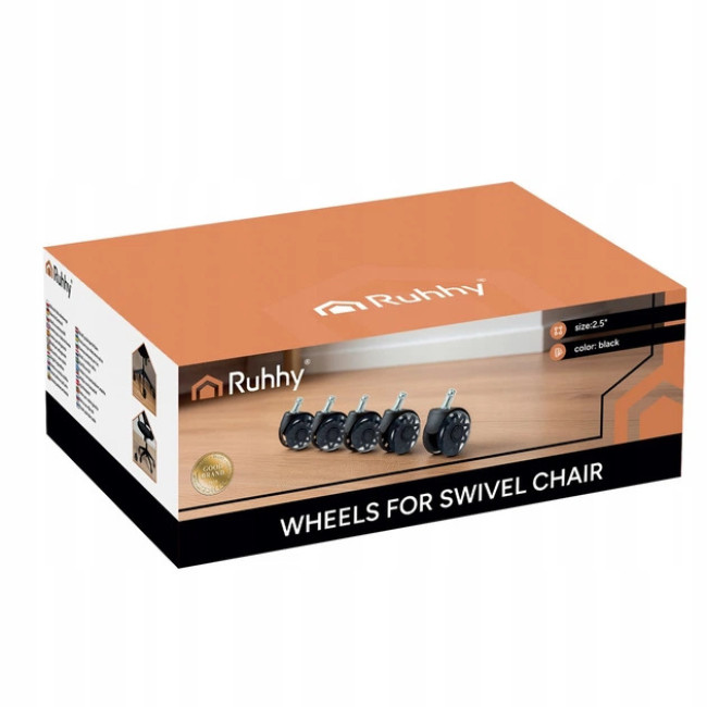 Бесшумные роликовые колеса на подшипниках Ruhhy 2.5