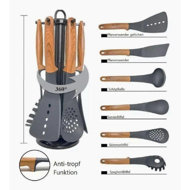 Набор кухонный на стойке Royalty Line RL-U06 из 7 предметов