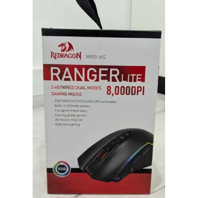 Мышка беспроводная игровая аккумуляторная REDRAGON RANGER LITE M910-KS 8000 DPI