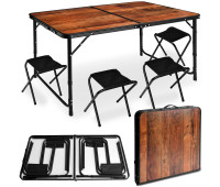 Стол туристический раскладной со стульями Hanert WoodLine 120?60