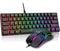 Ігровий комплект клавіатура та миша RedThunder K62 / RGB підсвітка / UKR / Чорний