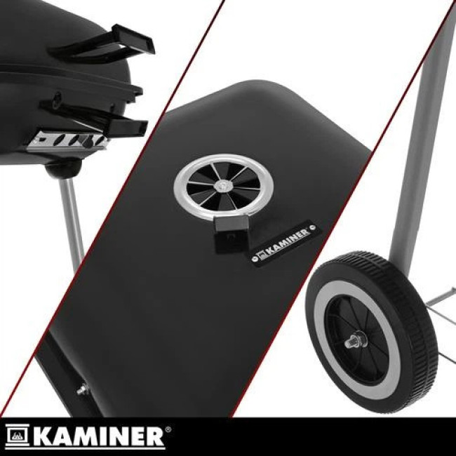 Садовий гриль з кришкою Kaminer 27321/n