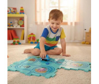 Пазл-трек Kruzzel 25 деталей, дорожній килимок, машинка, навчальний 24851