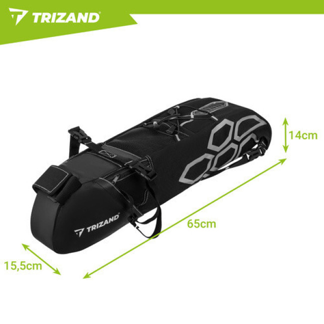 Сумка велосипедная боковая Trizand 27353, 12L, водонепроницаемая, под седло