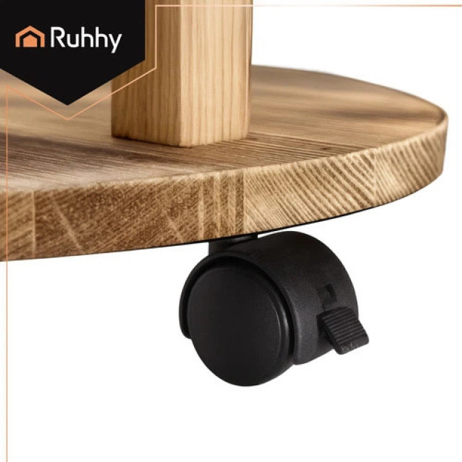 Підставка для квітів в горщиках Ruhhy 6 рівнів, висота 86 см, натуральна сосна, колеса з фіксаторами (26041)