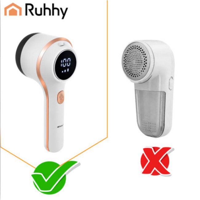 Бездротова машинка для видалення катишків Ruhhy 27131 (USB-C, 6 лез, ЖК-дисплей)