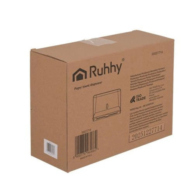 Диспенсер для паперових рушників чорний Ruhhy 27714/n