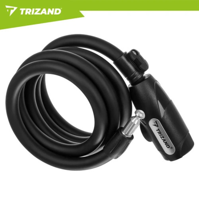 Велосипедный замок Trizand 27614 150 см, 12 мм, сталь, черный