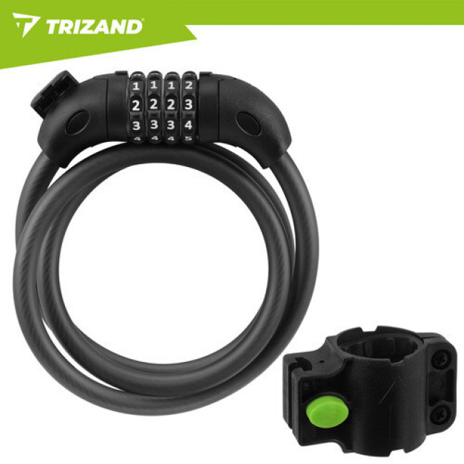 Велосипедный замок Trizand 27338, 120 см, кодовый трос 13,5 мм