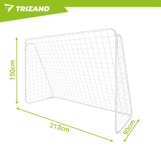 Футбольные ворота 213x150x90 см, металлические садовые ворота Trizand с сеткой 27544