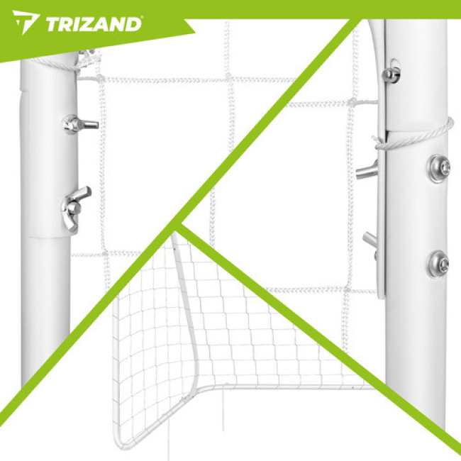 Футбольные ворота 213x150x90 см, металлические садовые ворота Trizand с сеткой 27544