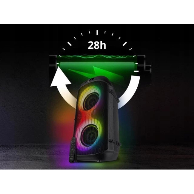 Акустическая система SVEN PS-850 Black (100Вт, TWS, bluetooth, NFC, подсветка, караоке,FM ) + микрофон