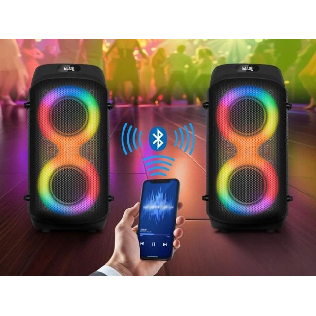 Акустическая система SVEN PS-850 Black (100Вт, TWS, bluetooth, NFC, подсветка, караоке,FM ) + микрофон