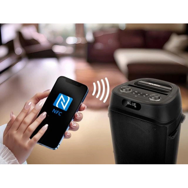 Акустическая система SVEN PS-850 Black (100Вт, TWS, bluetooth, NFC, подсветка, караоке,FM ) + микрофон