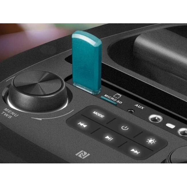 Акустическая система SVEN PS-850 Black (100Вт, TWS, bluetooth, NFC, подсветка, караоке,FM ) + микрофон