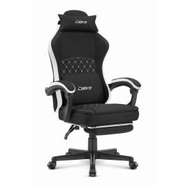 Геймерське крісло Cabro C503 BLACK WHITE елегантність та комфорт для геймерів