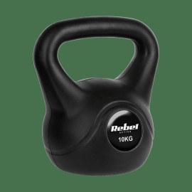 Гіря бітумінозна Rebel Active 10 кг RBA-2315 з ергономічною ручкою для силових тренувань
