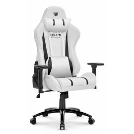 Геймерське крісло Hell's Chair HC-1013 White Black