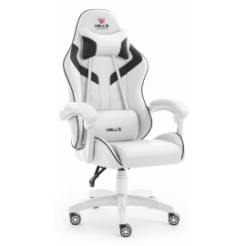 Геймерське крісло Hell's Chair HC-1007 White Black