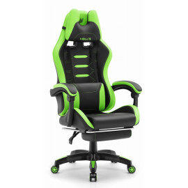 Геймерське крісло Hell's Chair HC-1039 2.0 Green Black екошкіра