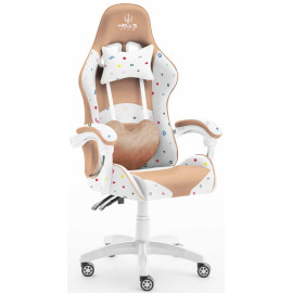 Геймерське крісло Hell's Chair Rainbow Biege екошкіра JX-1002