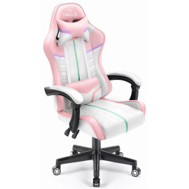 Геймерське крісло екошкіра Hell's Chair HC- 1004 Pink Rainbow