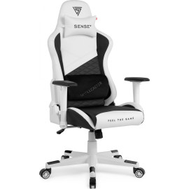 Крісло SENSE7 Spellcaster Senshi Edition White Стильний комфорт для геймерів у білому кольорі